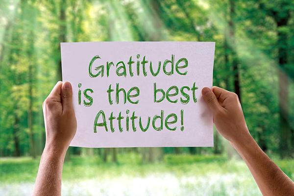 Practice gratitude to stay positive