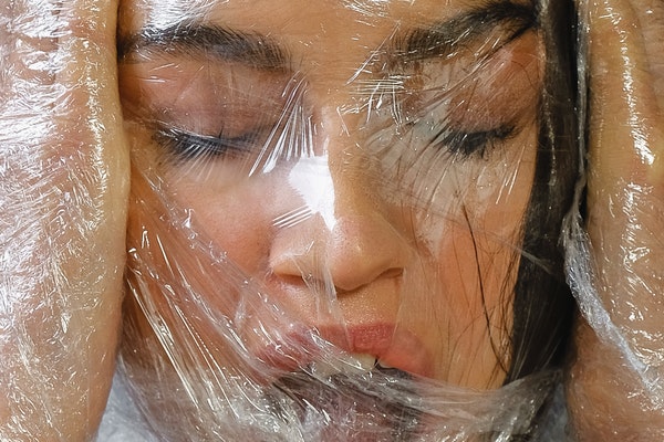 suffocating woman