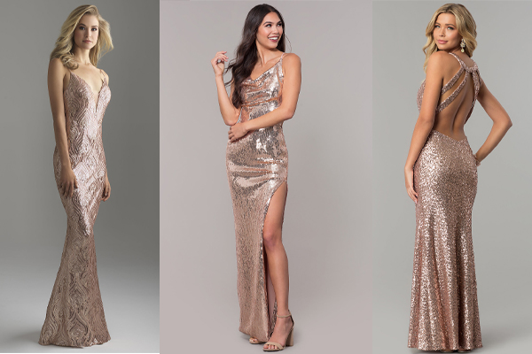Why choose long rose gold sequin dresses?